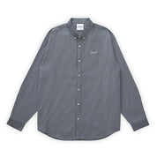 Grand Collection Blair Striped Poplin Shirt - Navy