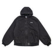 Hoddle Hooded Quilted Denim Jacket - Black