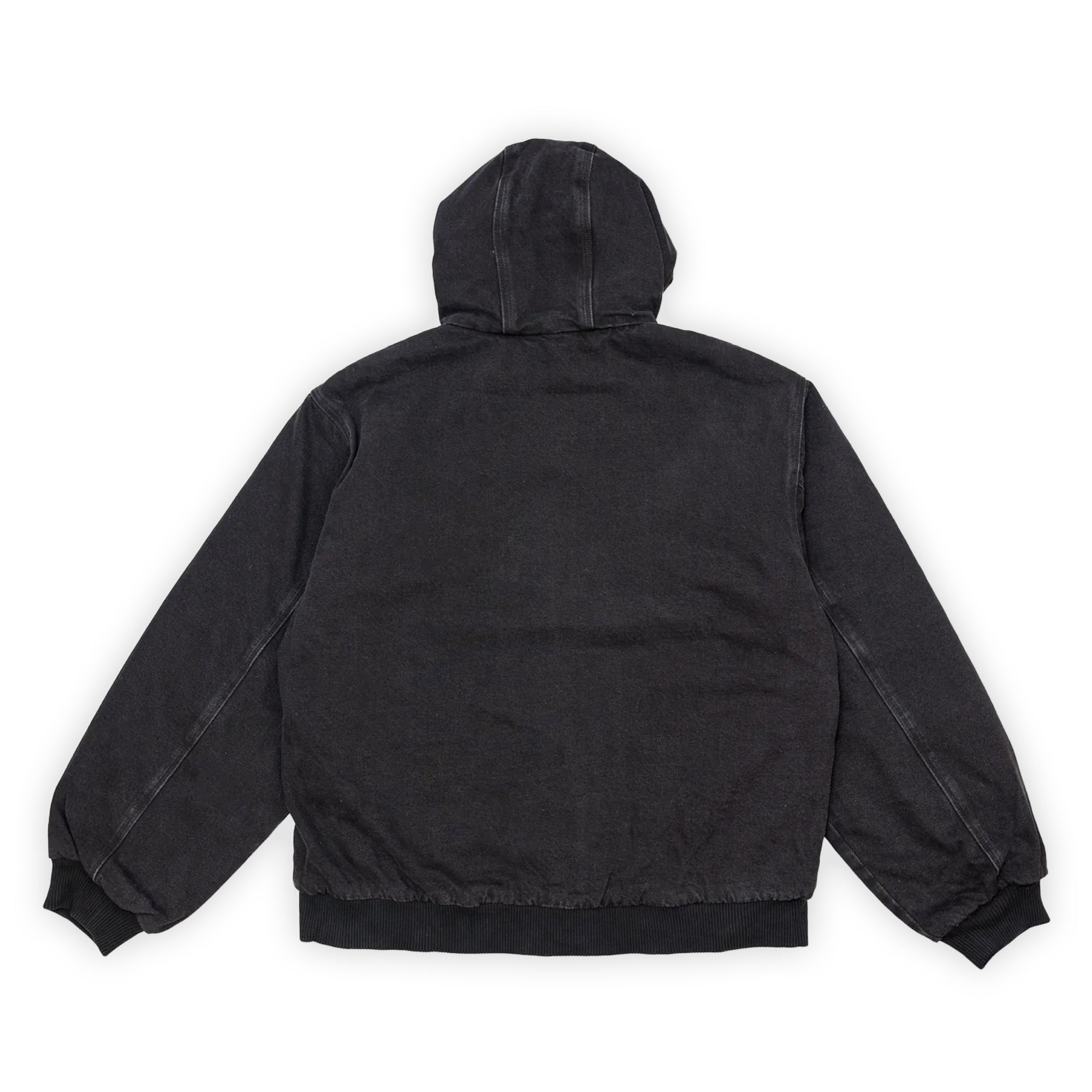 Hoddle Hooded Quilted Denim Jacket - Black