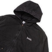 Hoddle Hooded Quilted Denim Jacket - Black