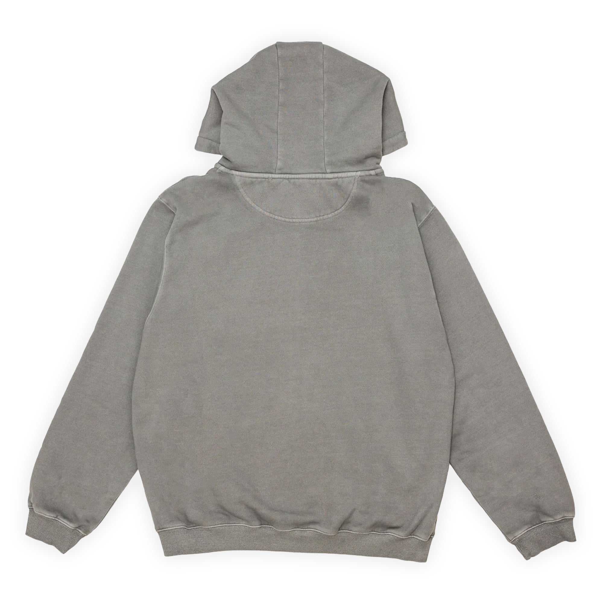 Hoddle Monogram Zip Hood - Washed Grey