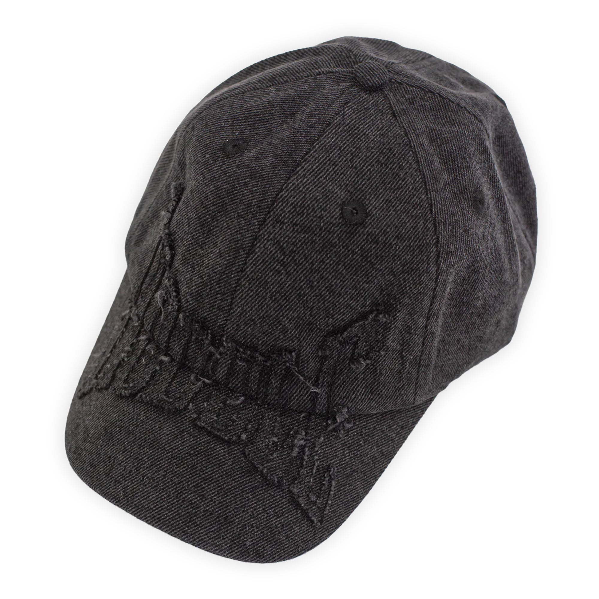 Hoddle Denim Applique Cap - Black