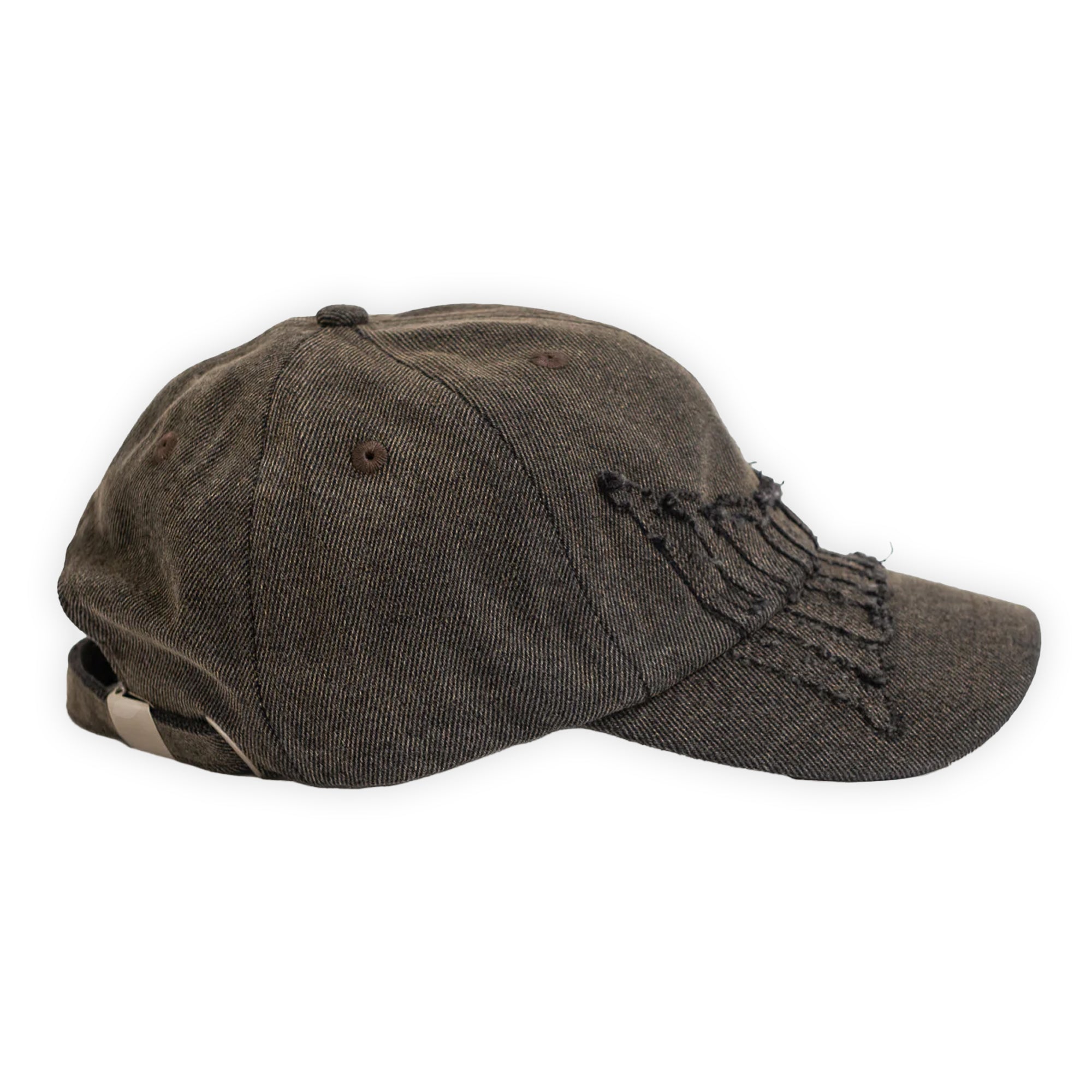 Hoddle Denim Applique Cap - Brown