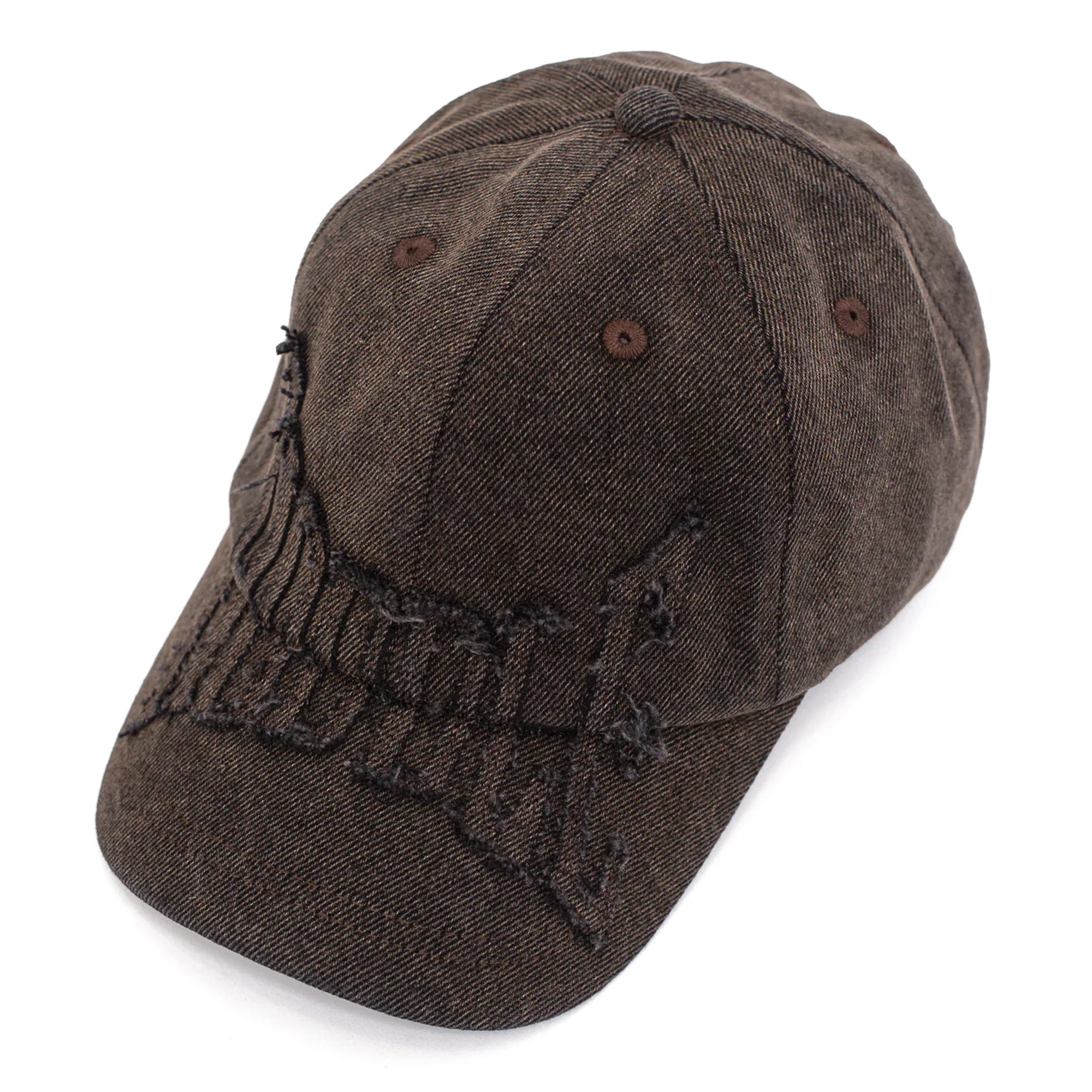 Hoddle Denim Applique Cap - Brown