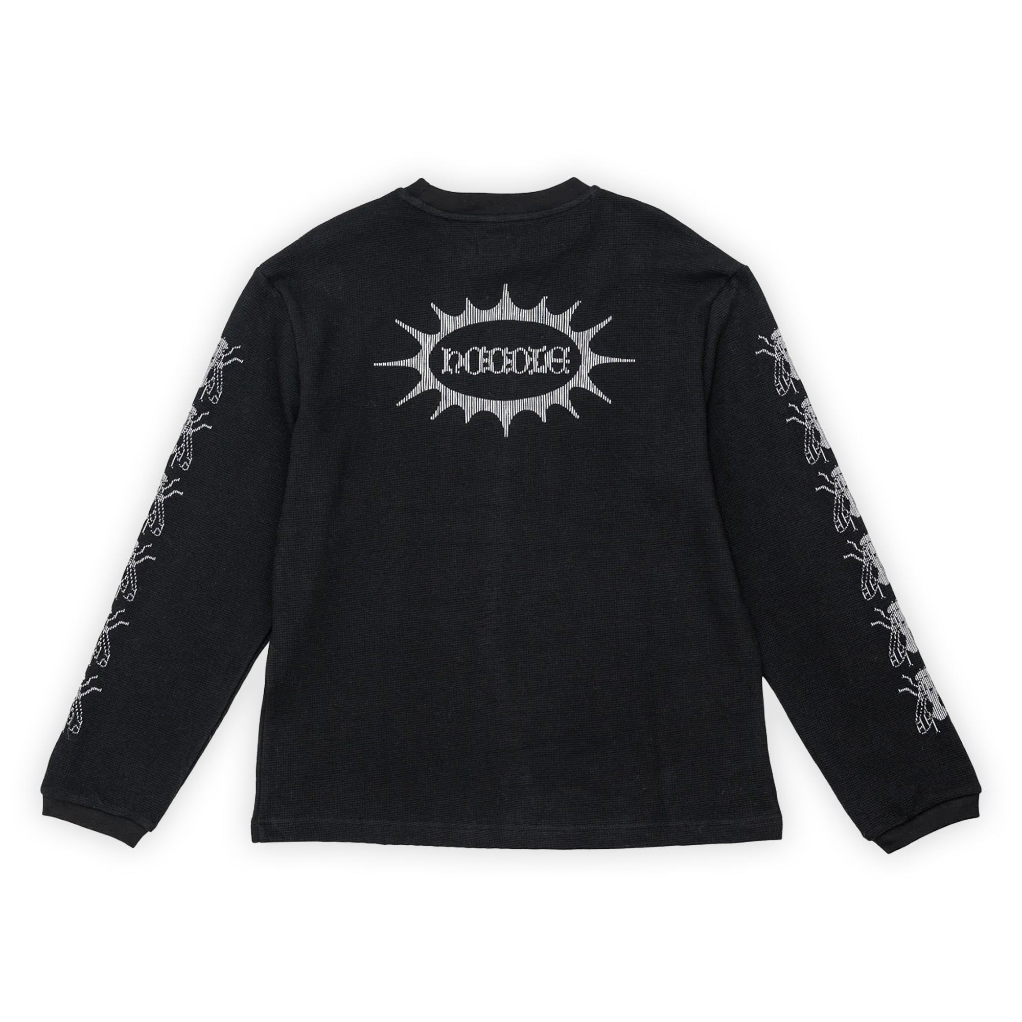 Hoddle Long Sleeve Waffle Knit - Black