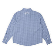Hoddle Primary Logo Shirt - Gingham Blue