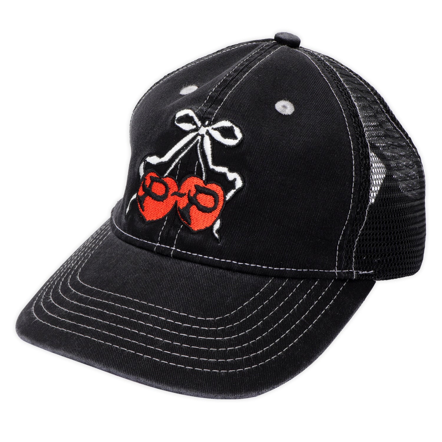 Pass~Port Cherries Leagues Trucker - Washed Black