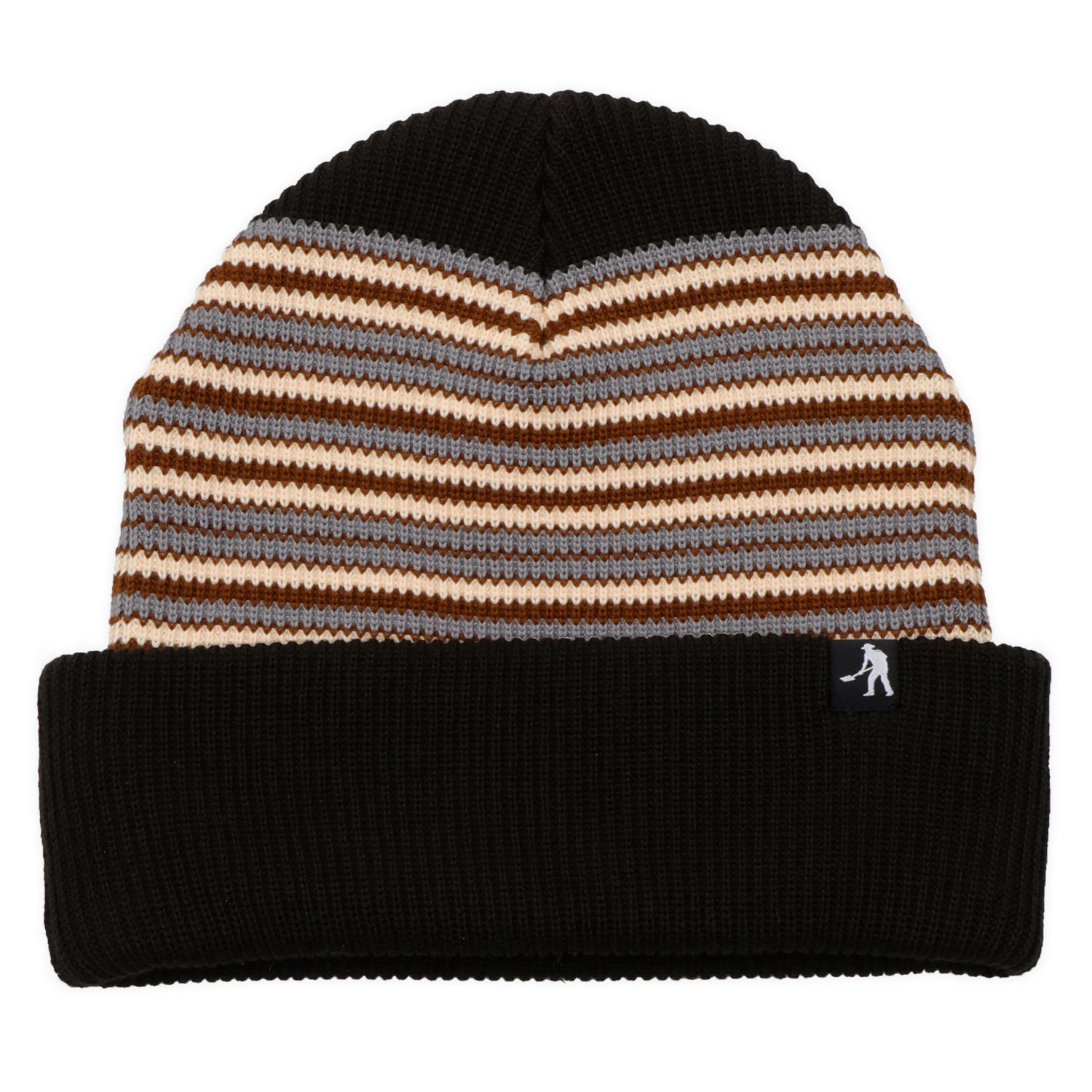 Pass~Port Organic Cotton Stripe Beanie - Black