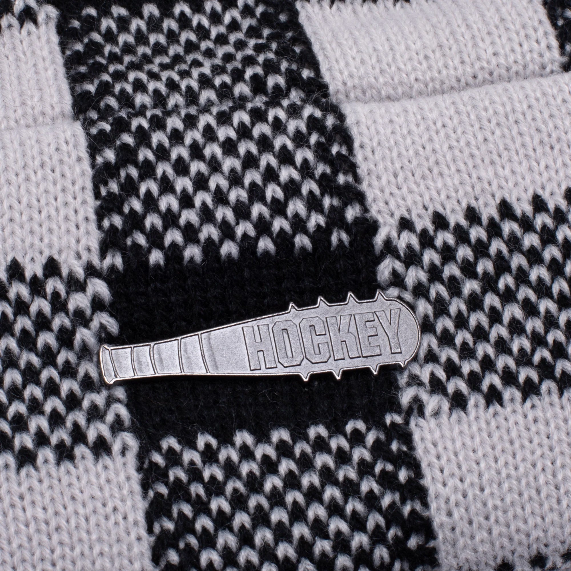 Hockey Plaid Beanie - Grey