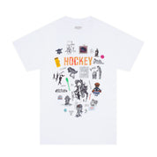 Hockey Paper Cover Tee - White