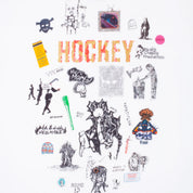 Hockey Paper Cover Tee - White