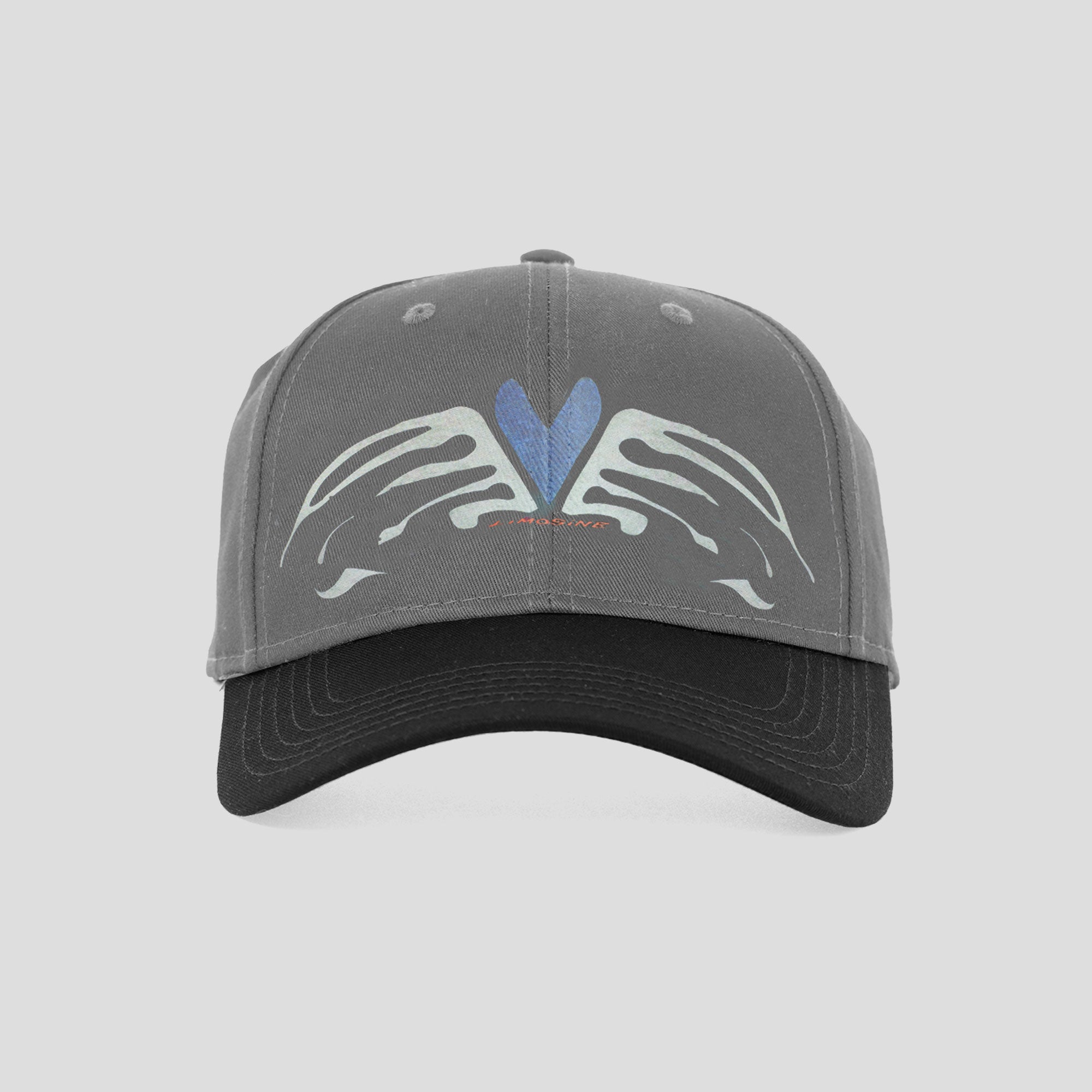 Limosine Heart Wings Hat - Grey / Black