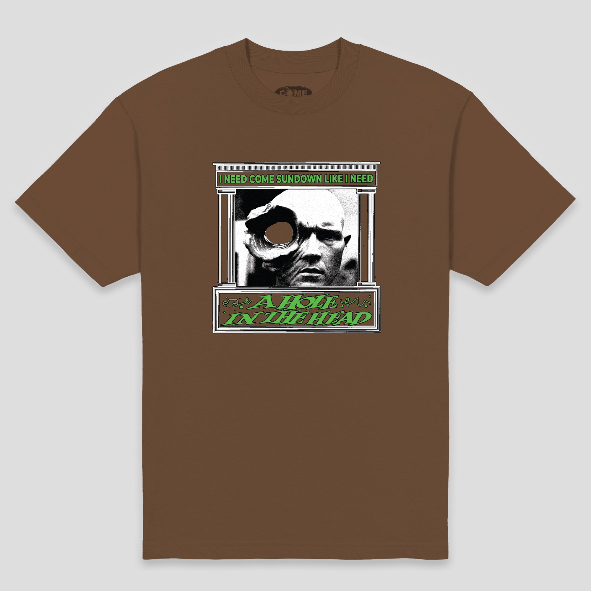 Come Sundown Hole in the Head Tee - Brown