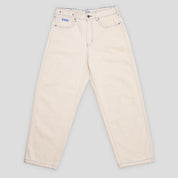 Hoddle 16 Ounce Denim Ranger Jean - White / Blue Stitch