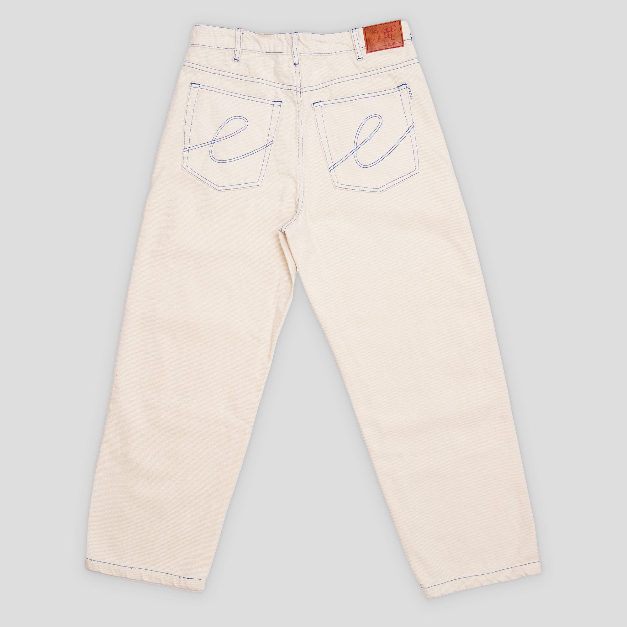 Hoddle 16 Ounce Denim Ranger Jean - White / Blue Stitch