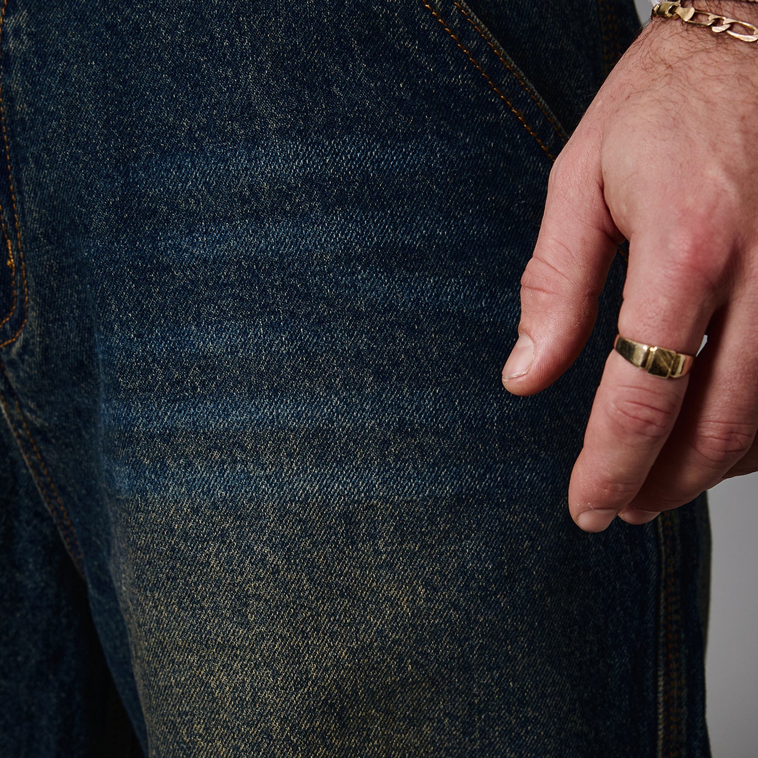 Pass~Port Workers Club Denim Short - Faded Washed Dark Indigo