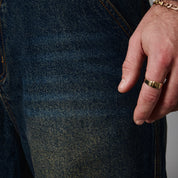 Pass~Port Workers Club Denim Short - Faded Washed Dark Indigo