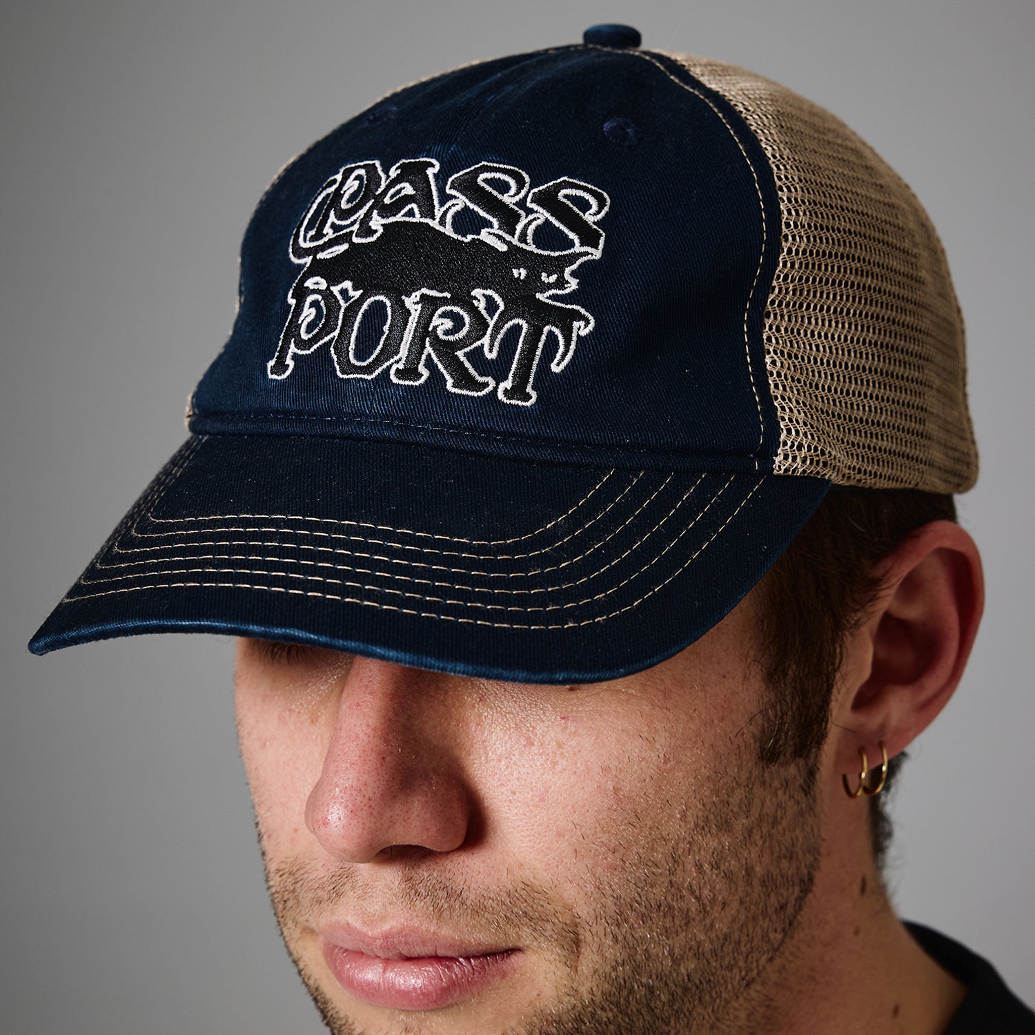 Pass~Port Slinkin' Leagues Trucker - Washed Navy