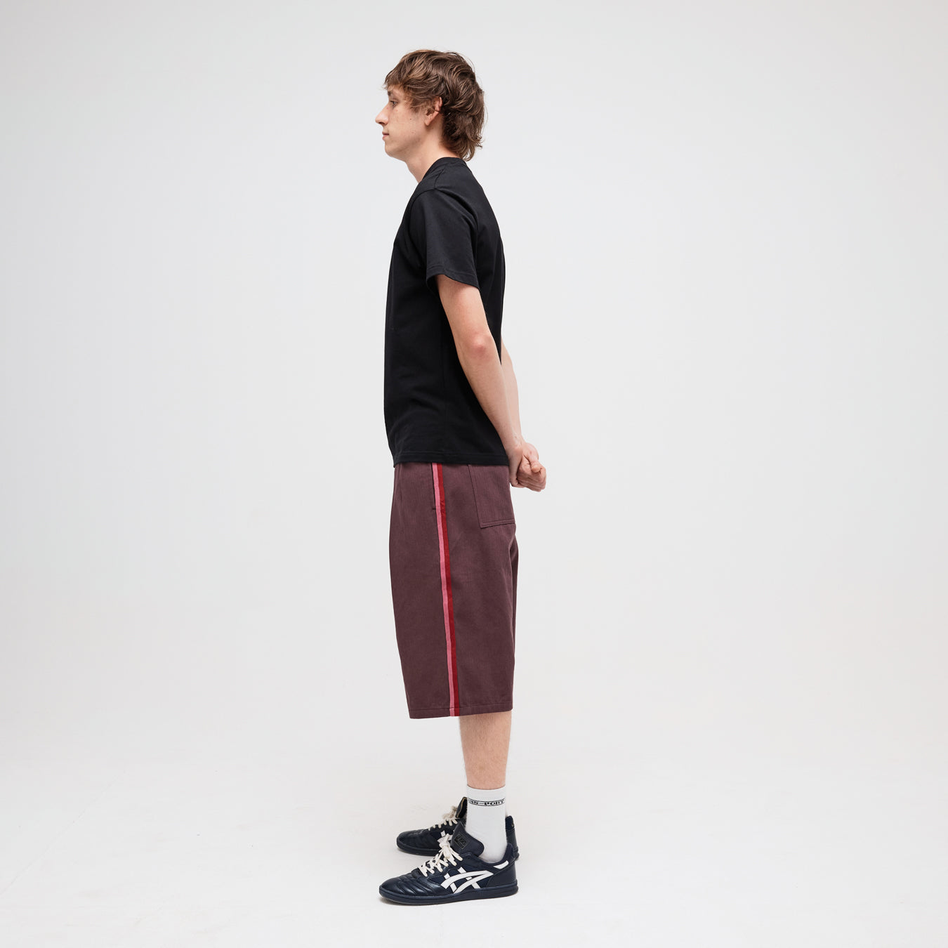 Pass~Port Leagues Club Short - Side Stripe Plum