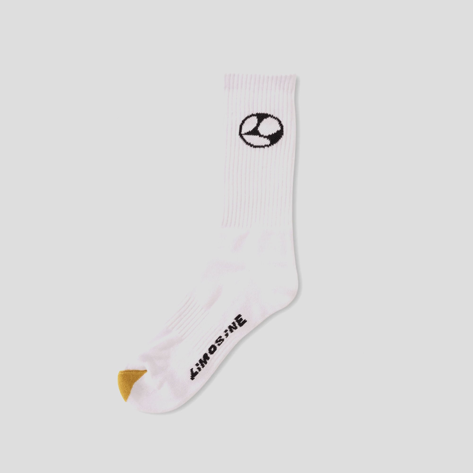 Limosine Gold Toe Sock - White