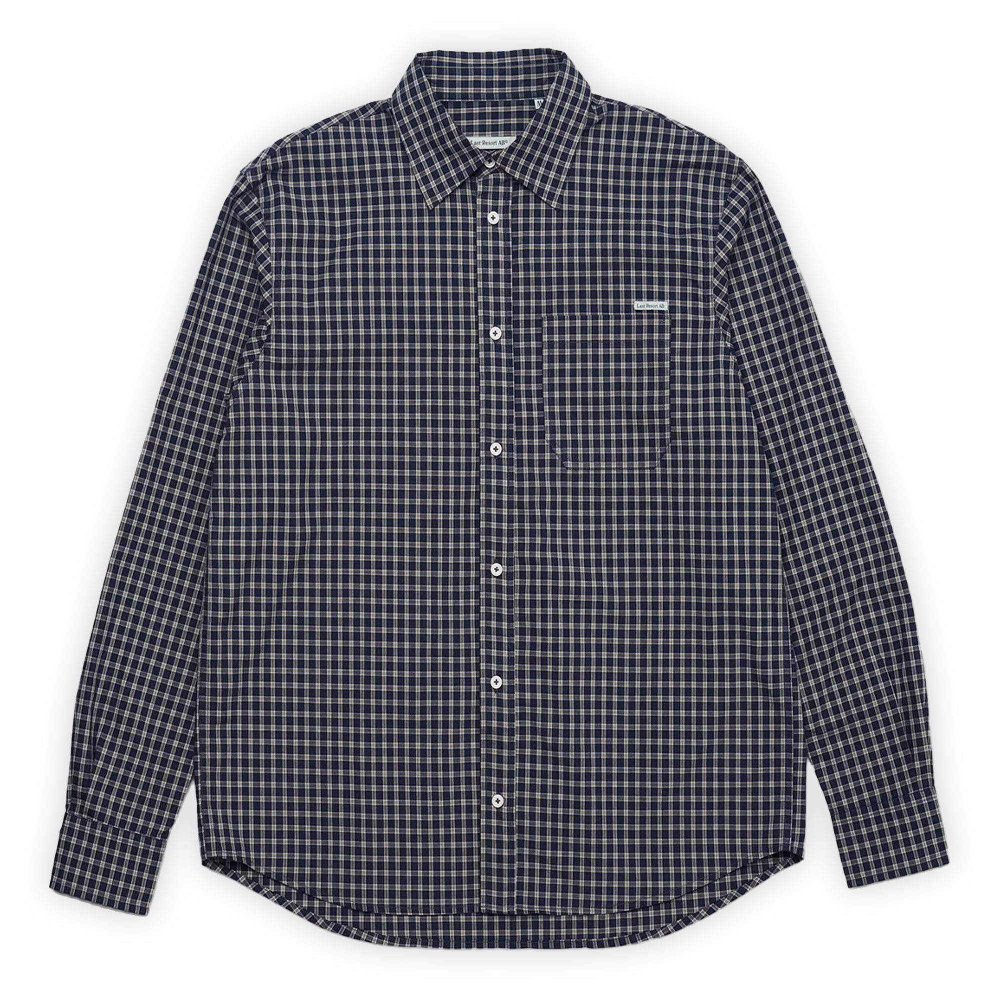 Last Resort OG LS Shirt - Navy / Grey Check