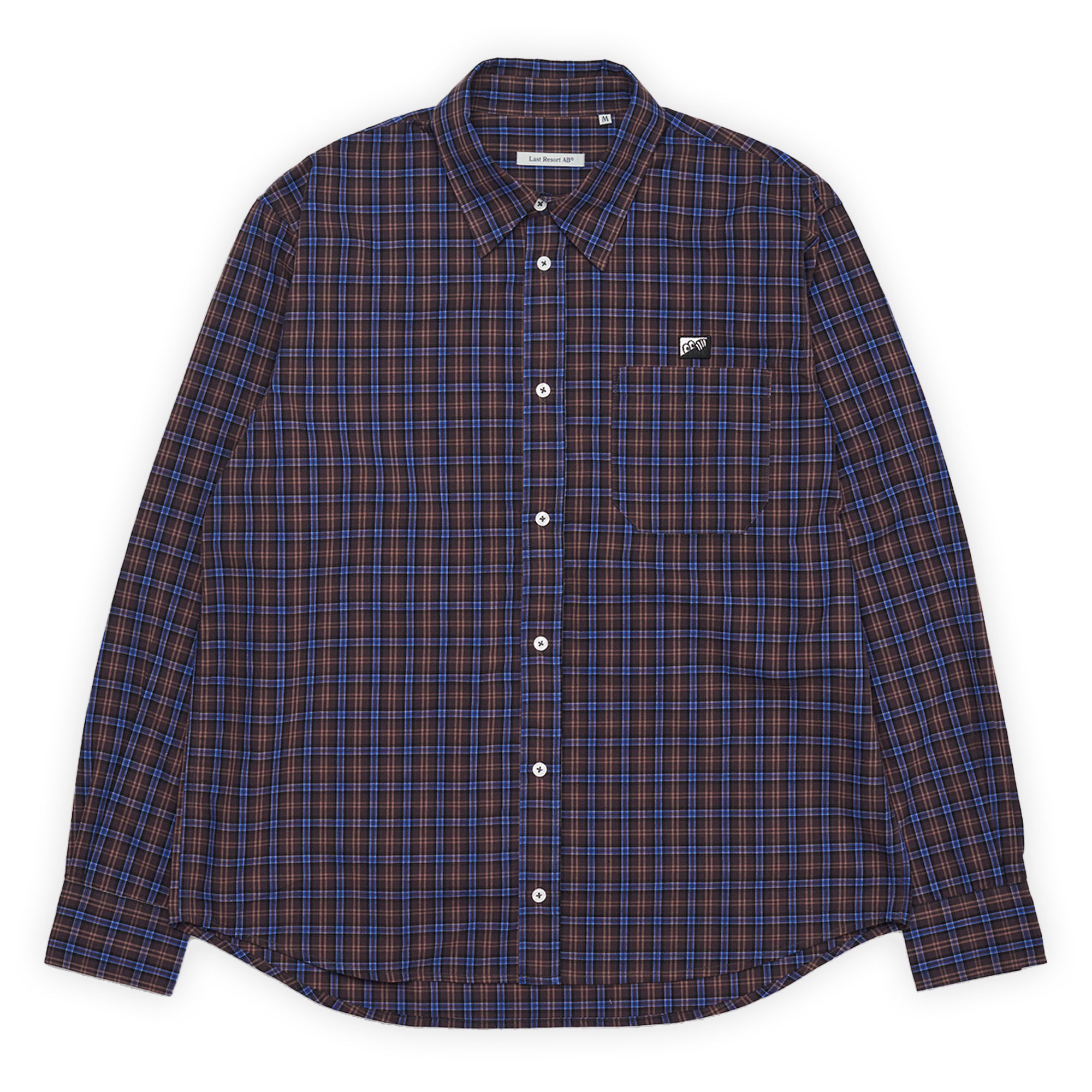 Last Resort OG LS Shirt - Brown / Blue Check