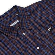 Last Resort OG LS Shirt - Brown / Blue Check