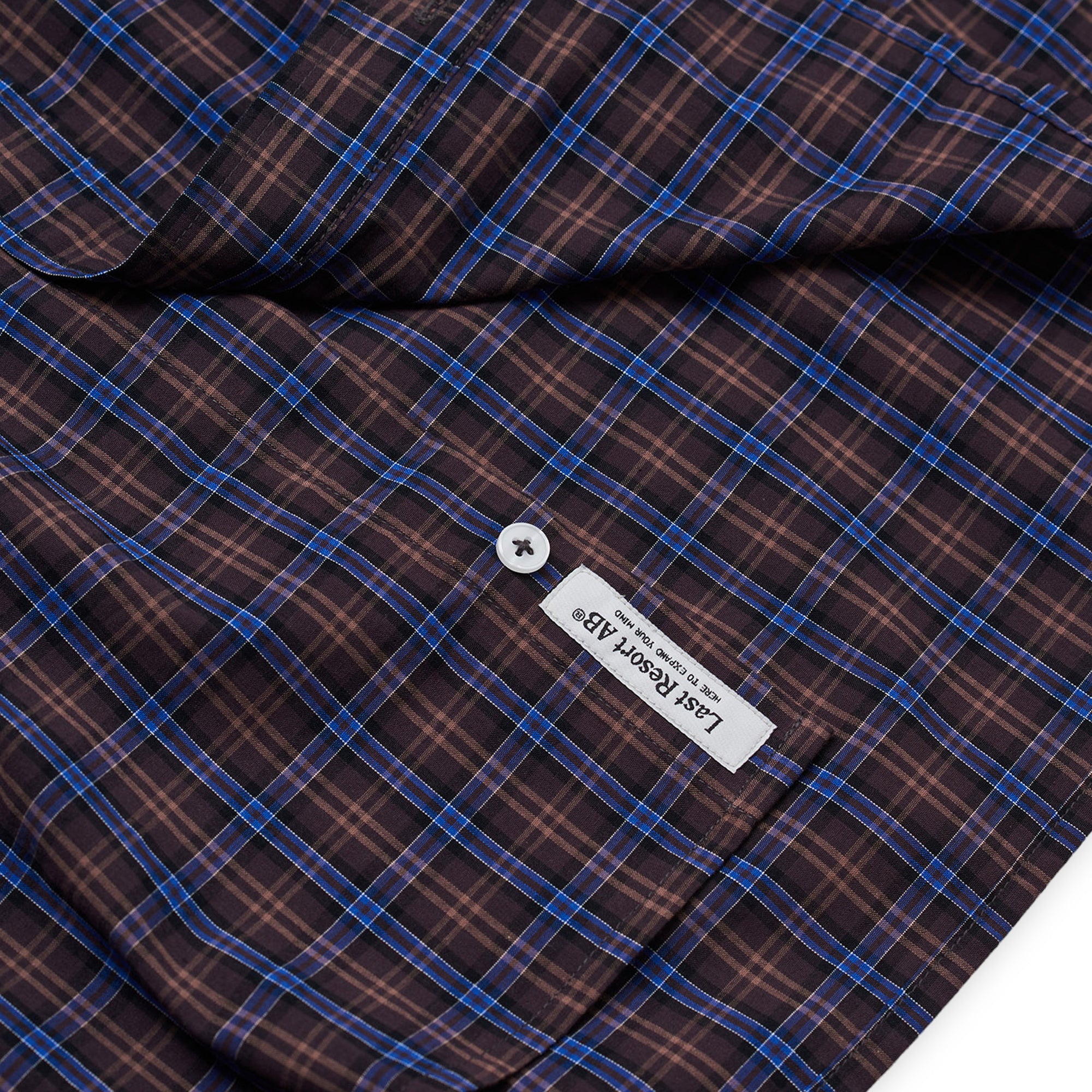 Last Resort OG LS Shirt - Brown / Blue Check
