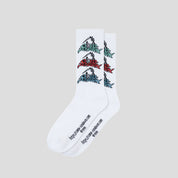 Come Sundown Looming Socks - White