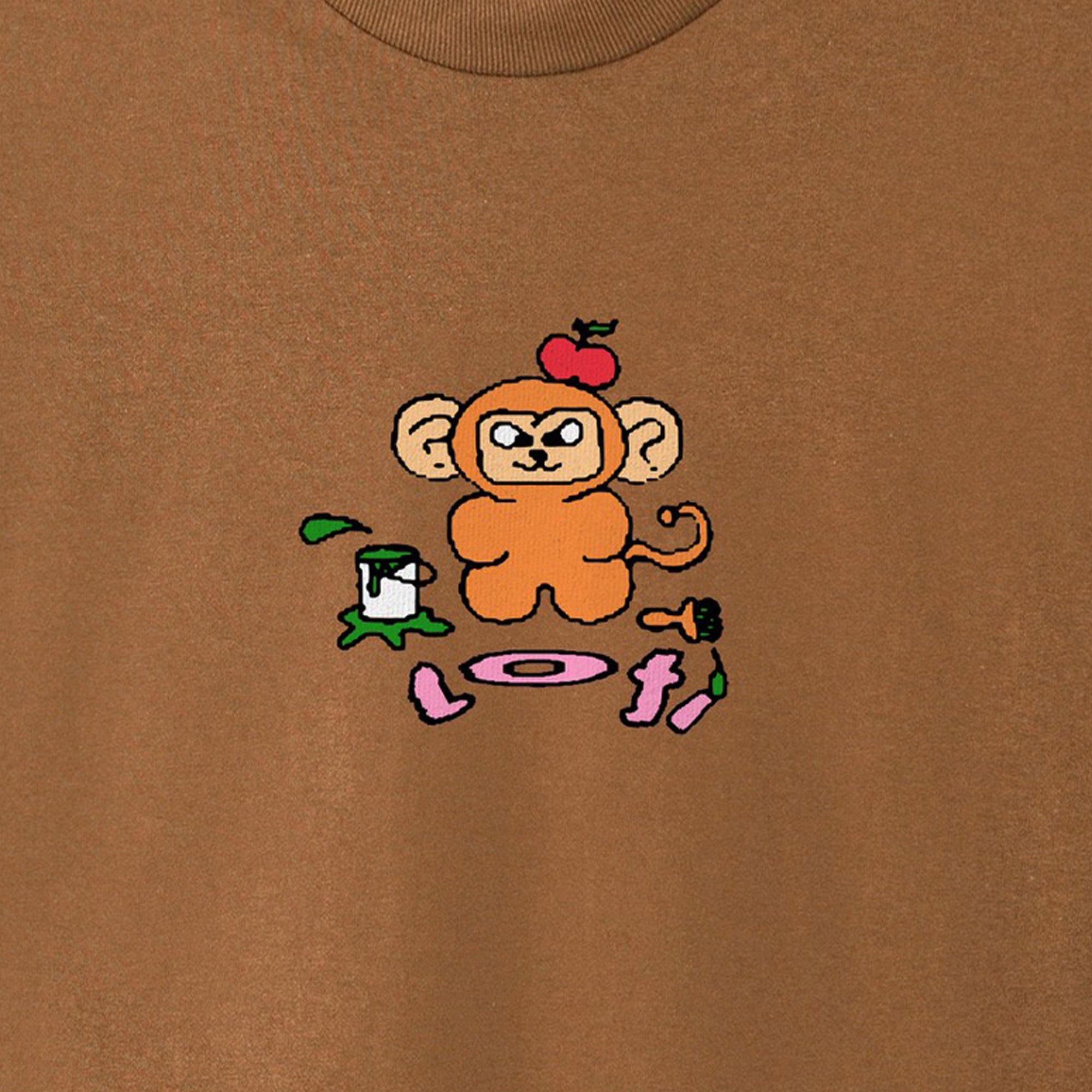 Lo-Fi Art Monkey Tee - Oak Brown