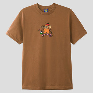 Lo-Fi Art Monkey Tee - Oak Brown