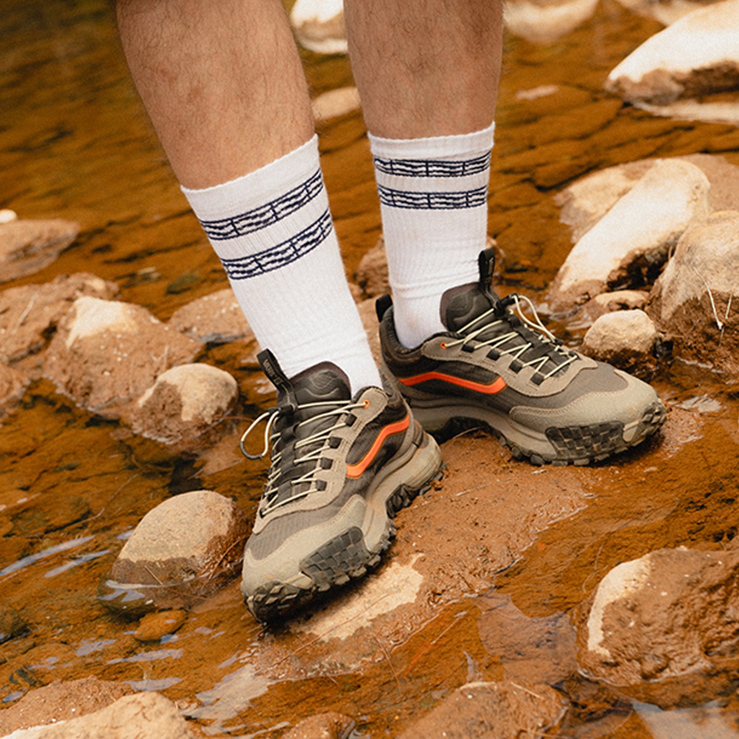 Pass~Port Australian Manufactured Socks - White / Navy