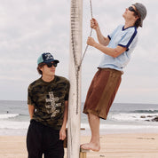 Pass~Port Workers Stripe Organic Cotton Jersey - Sky Blue