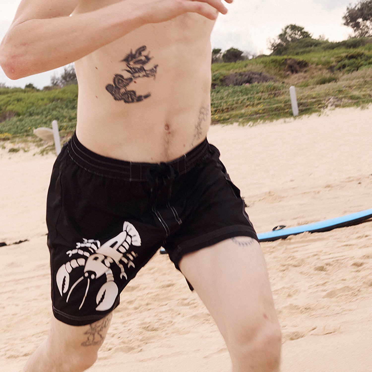 Pass~Port Seafood Staff Boardshorts - Black