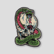 Funeral French - "Skull Snake Embroidered Patch"