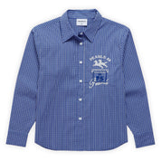 Pearls Skateboards Saddle Shirt - Blue Check