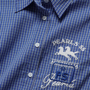 Pearls Skateboards Saddle Shirt - Blue Check