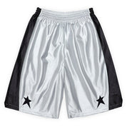 Pearls Skateboards Star Basketball Shorts - Silver