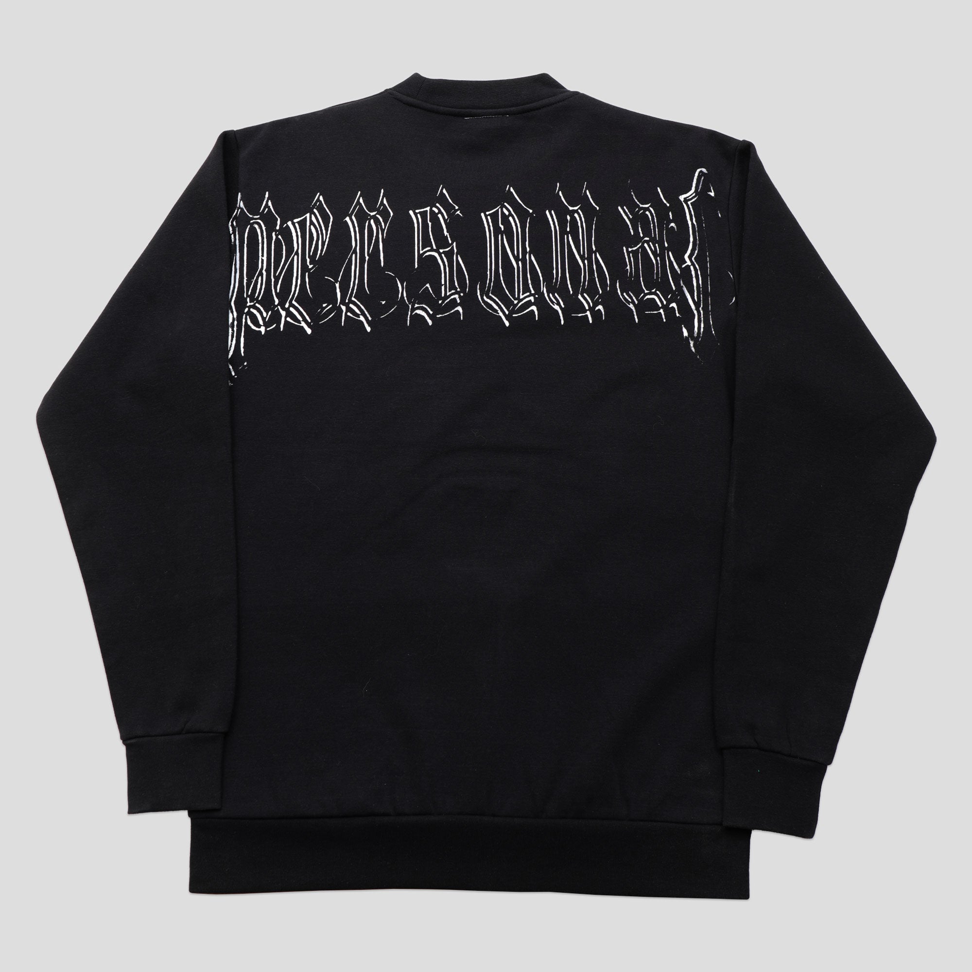 Personal Joint Knight Font Sweater - Black