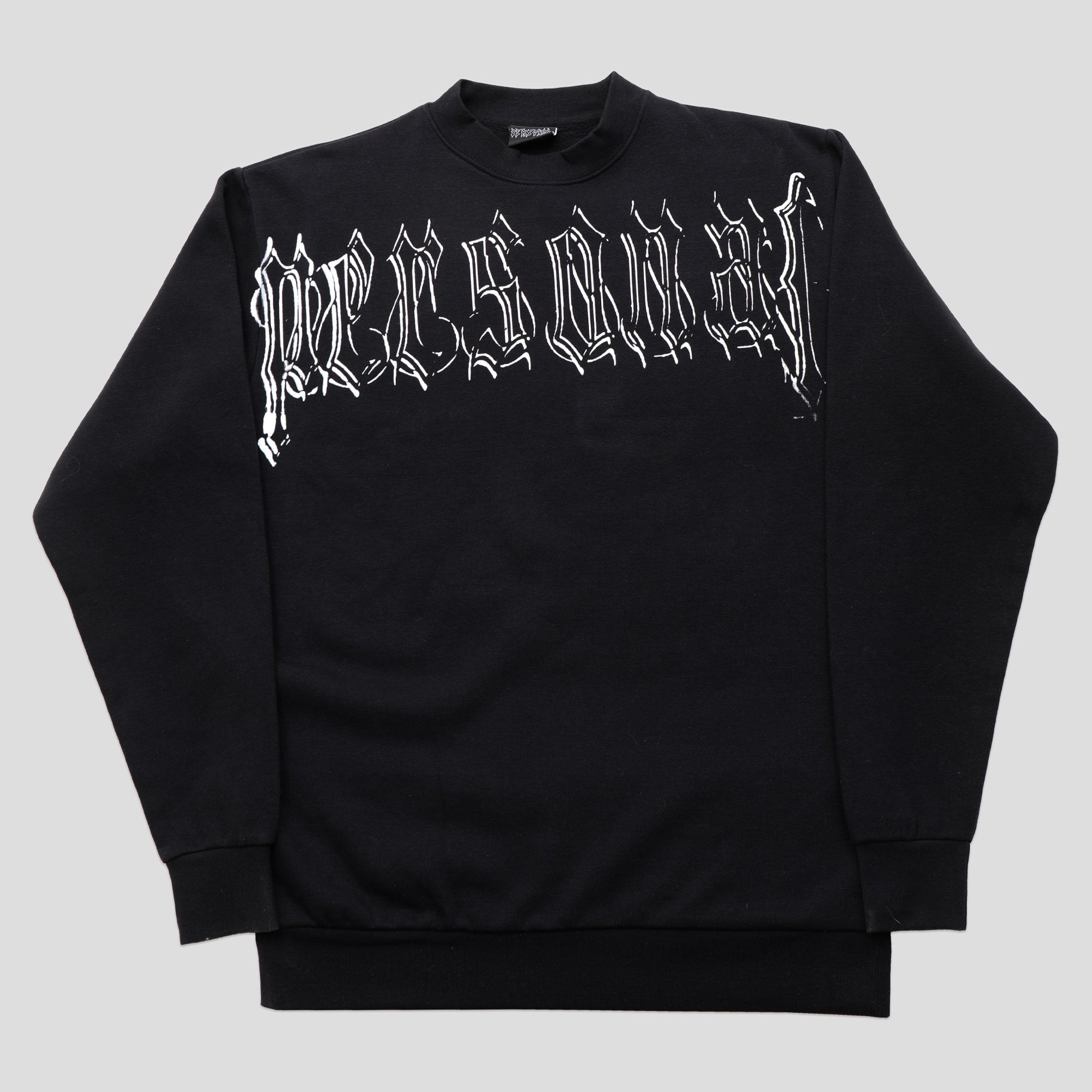 Personal Joint Knight Font Sweater - Black