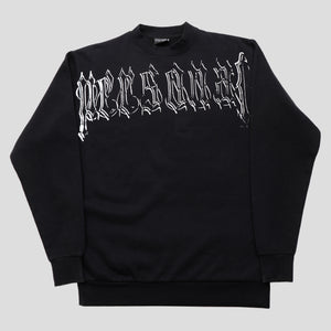 Personal Joint Knight Font Sweater - Black