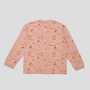 Hoddle Quiet Joe Long-Sleeve Tee - Salmon / Burnt Orange