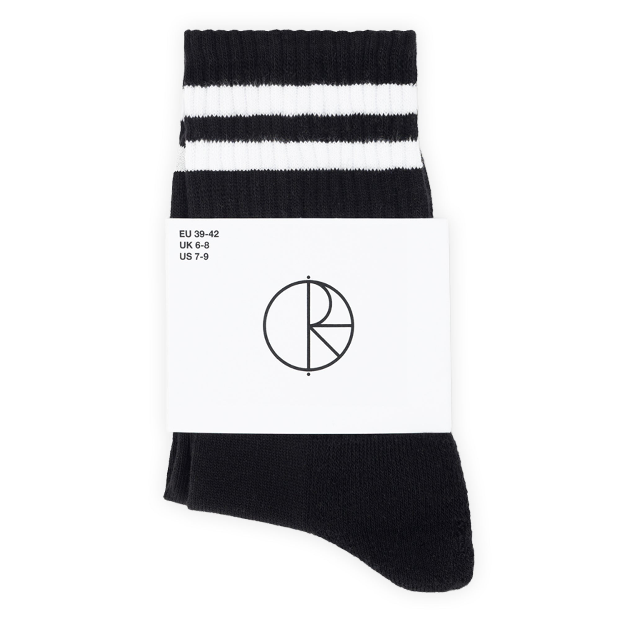Polar Skate Co. Happy Sad Rib Socks - Black