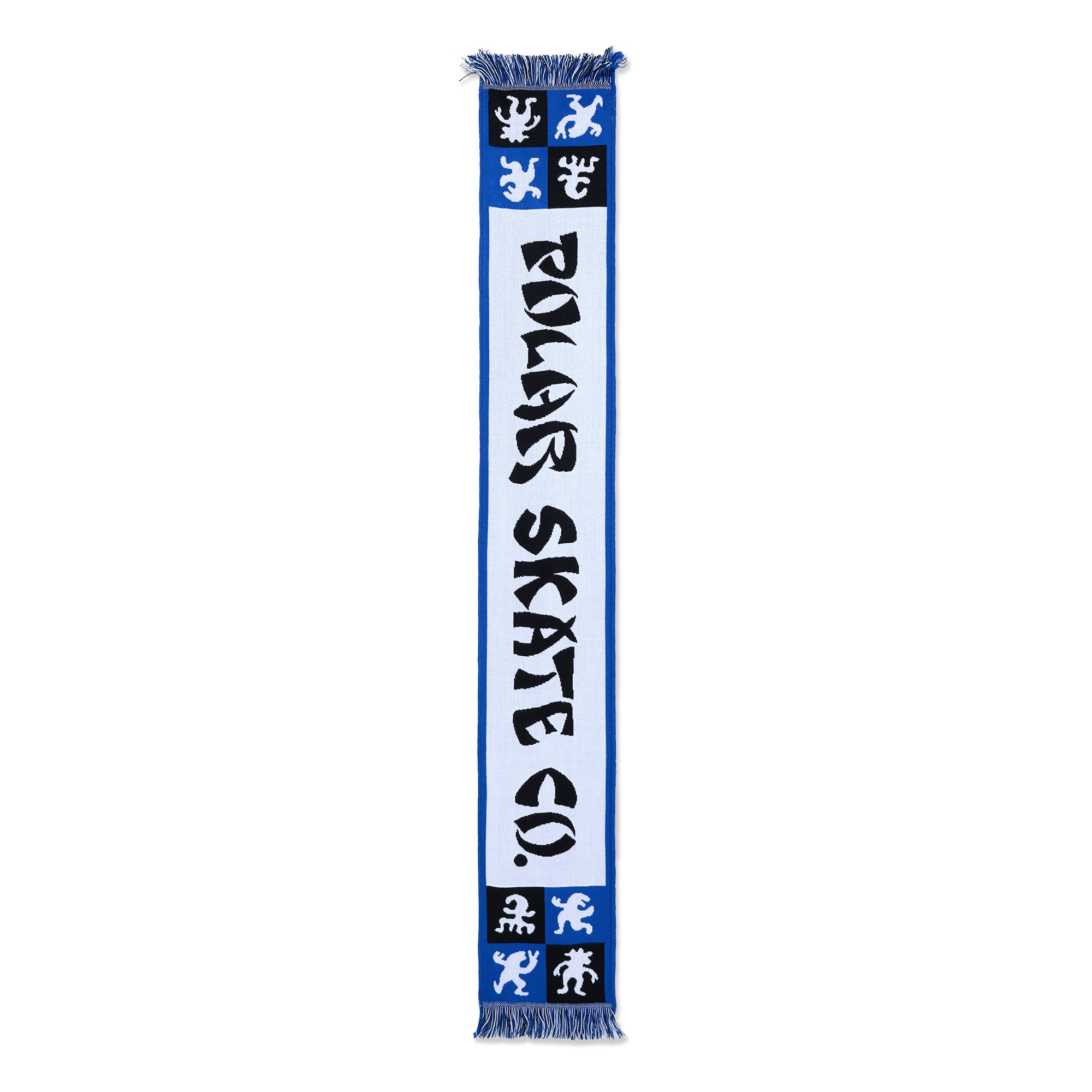 Polar Skate Co. Checkers Football Scarf - Blue