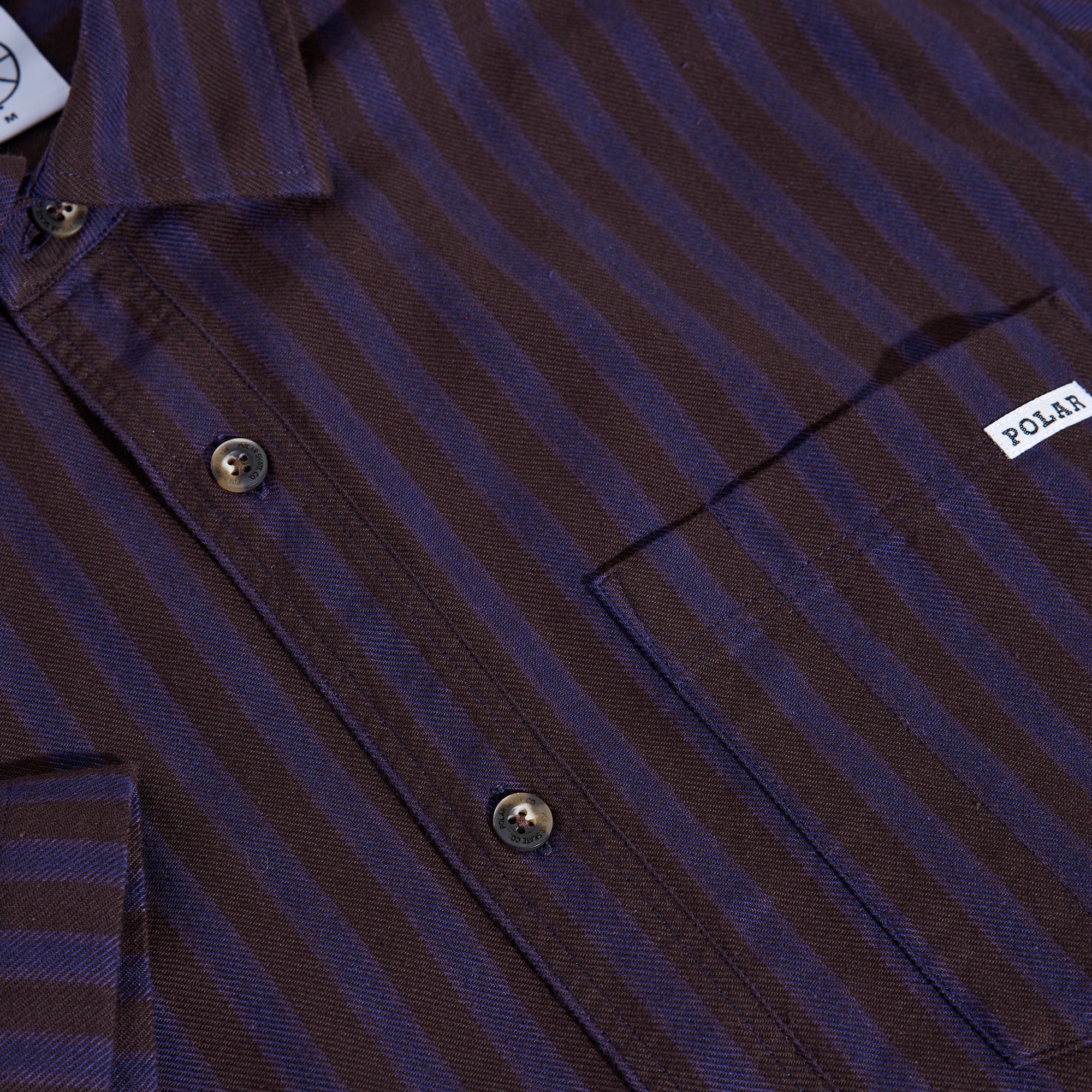 Polar Skate Co. Mitchell Shirt - Purple / Chocolate