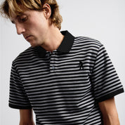 Pass~Port Striped Polo - Black