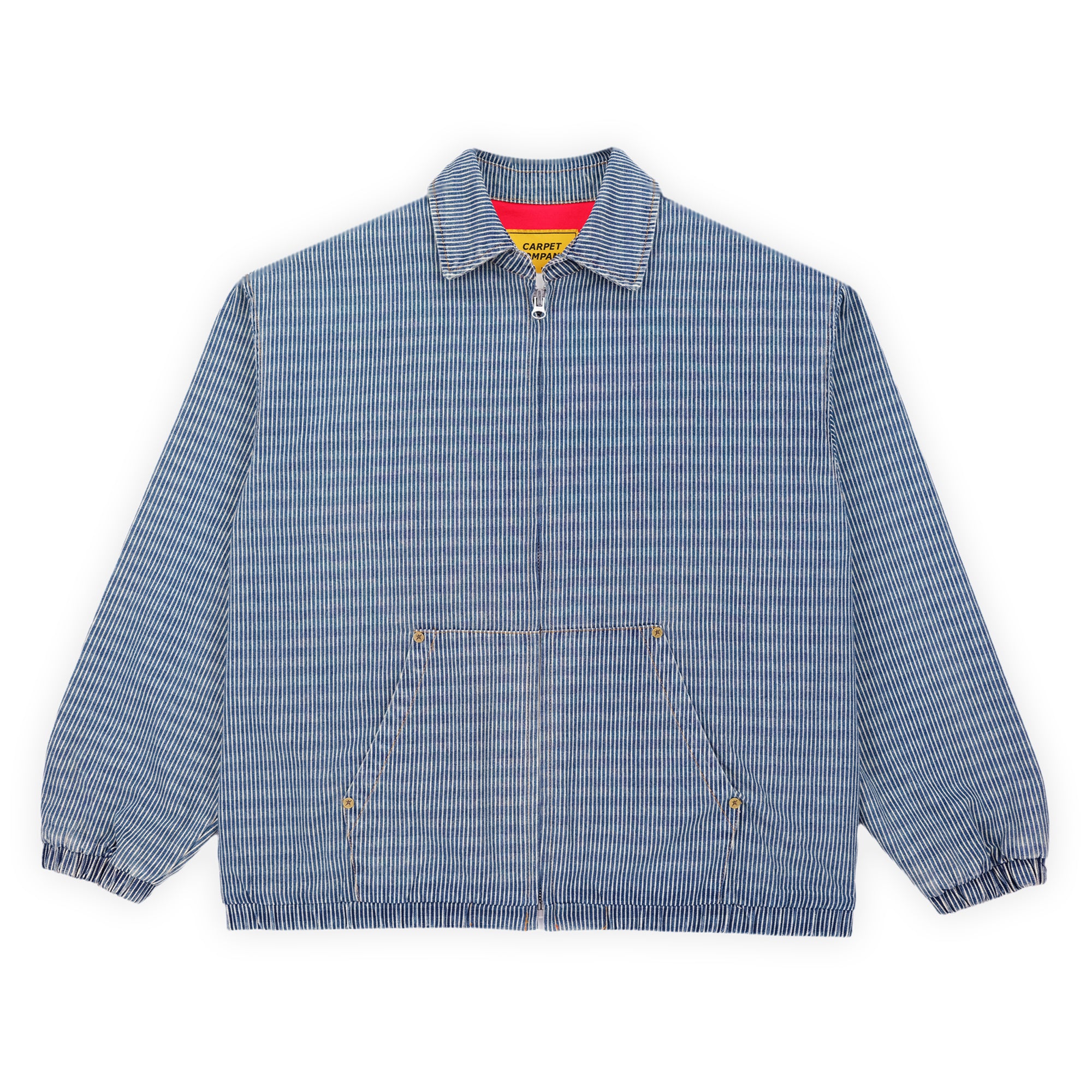 Carpet Company Pinstripe Denim Work Jacket - Dark Denim