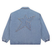 Carpet Company Pinstripe Denim Work Jacket - Dark Denim