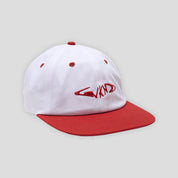 WKND Fishbone 6-Panel Hat - White / Red