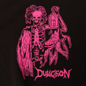 Dungeon Lights Out Crew Sweatshirt - Chocolate / Neon Pink